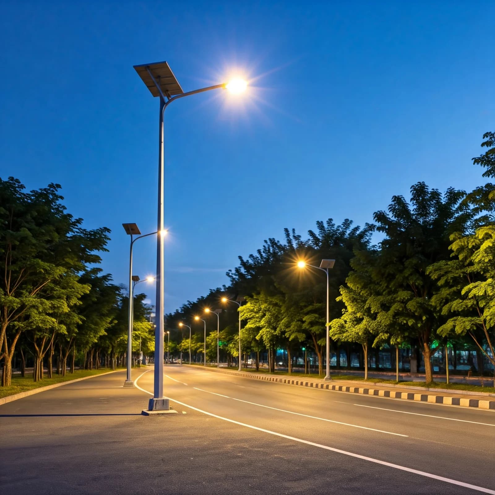 Solar street lighting infrastructure